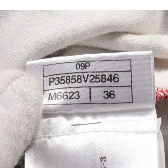 AUTHENTIC CHANEL SPORTSLINE ICONIC RED VELOUR CC SIZE 36 SHORT SLEEVE TOP - Picture 7 of 10